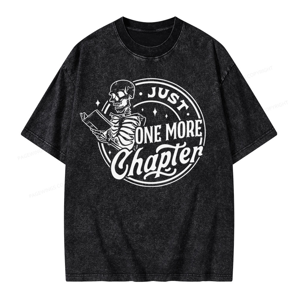 Pagewings Just One More Chapter Unisex Washed T-shirt