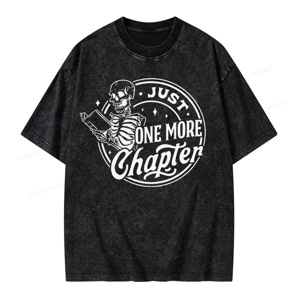 Pagewings Just One More Chapter Unisex Washed T-shirt