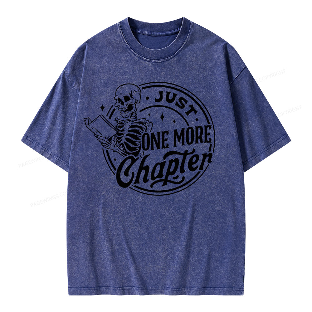 Pagewings Just One More Chapter Unisex Washed T-shirt