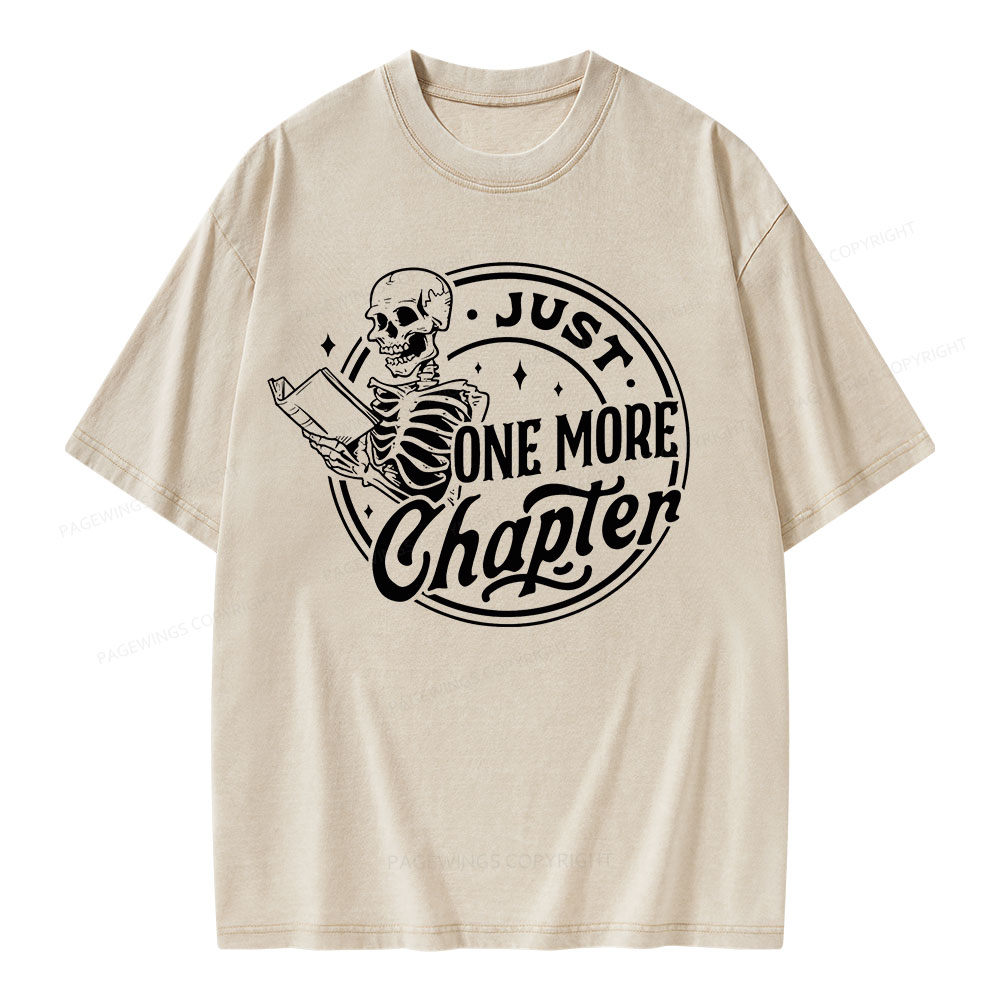 Pagewings Just One More Chapter Unisex Washed T-shirt