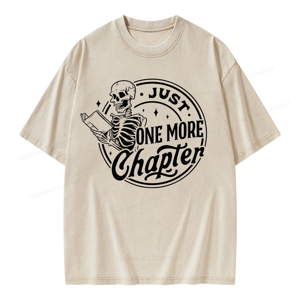 Pagewings Just One More Chapter Unisex Washed T-shirt