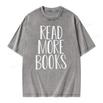 Pagewings Read More Books Unisex Washed T-shirt
