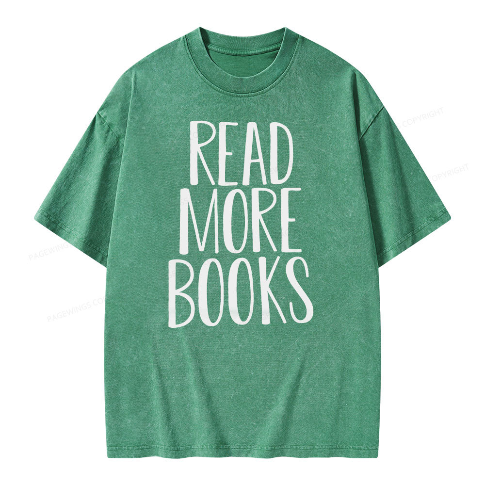 Pagewings Read More Books Unisex Washed T-shirt