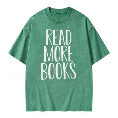 Pagewings Read More Books Unisex Washed T-shirt