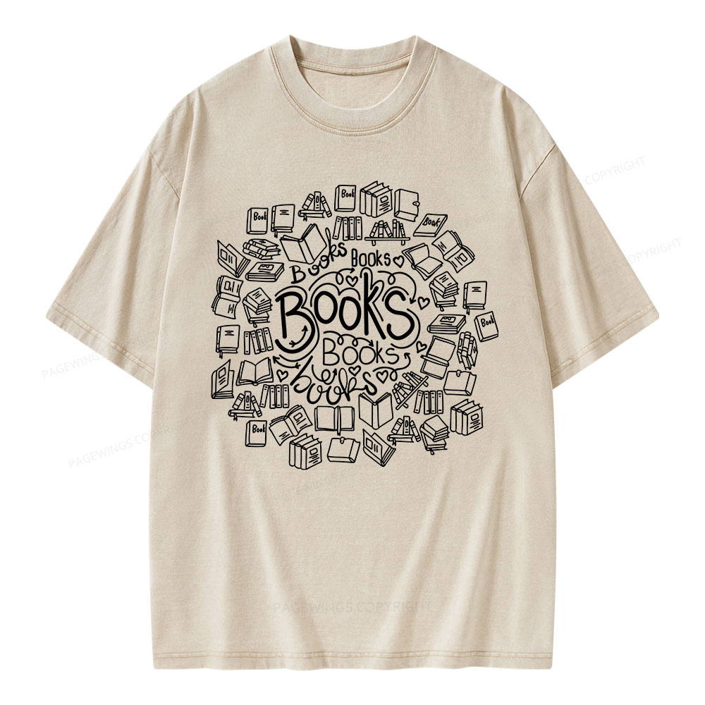 Pagewings Book Lover Unisex Washed T-shirt