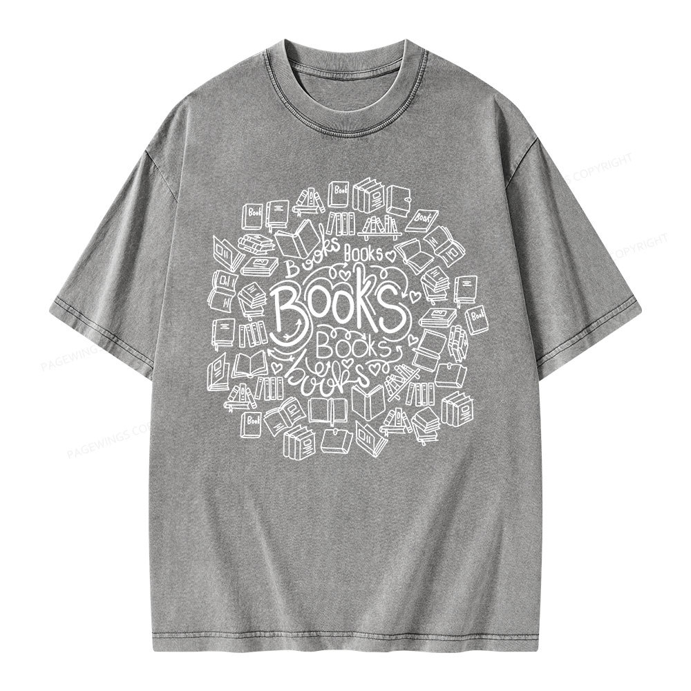 Pagewings Book Lover Unisex Washed T-shirt