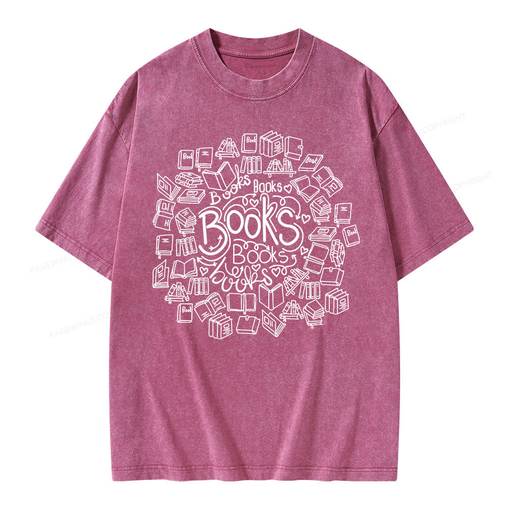Pagewings Book Lover Unisex Washed T-shirt