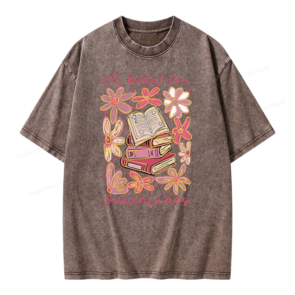 Pagewings All Booked for Valentines PNG Unisex Washed T-shirt