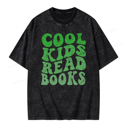 Pagewings cool kids read books Unisex Washed T-shirt