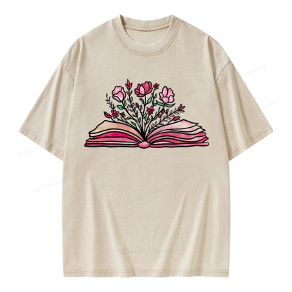 Pagewings Booktrovert Definition Funny Book Lover Png Unisex Washed T-shirt