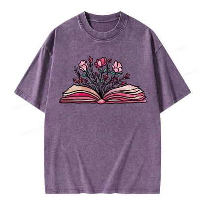 Pagewings Booktrovert Definition Funny Book Lover Png Unisex Washed T-shirt