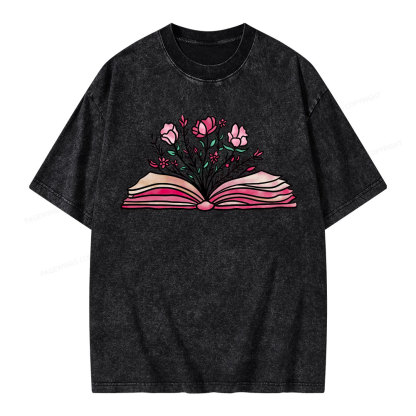 Pagewings Booktrovert Definition Funny Book Lover Png Unisex Washed T-shirt