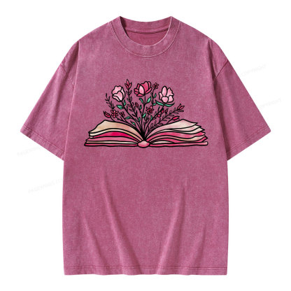 Pagewings Booktrovert Definition Funny Book Lover Png Unisex Washed T-shirt
