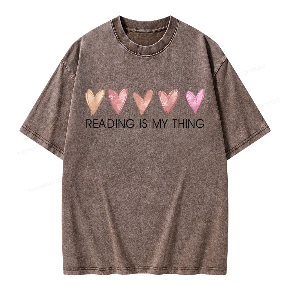 Pagewings Reading is My Thing Unisex Washed T-shirt