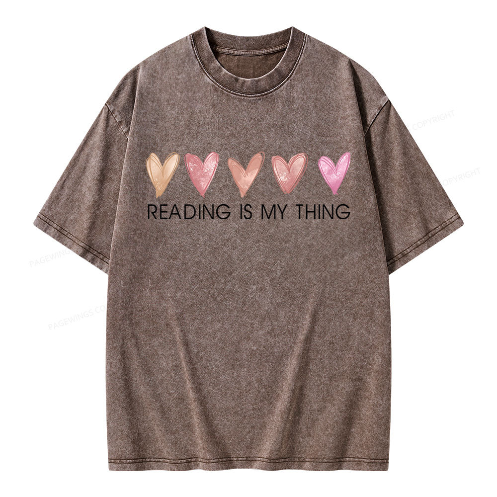 Pagewings Reading is My Thing Unisex Washed T-shirt