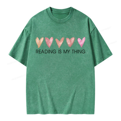 Pagewings Reading is My Thing Unisex Washed T-shirt