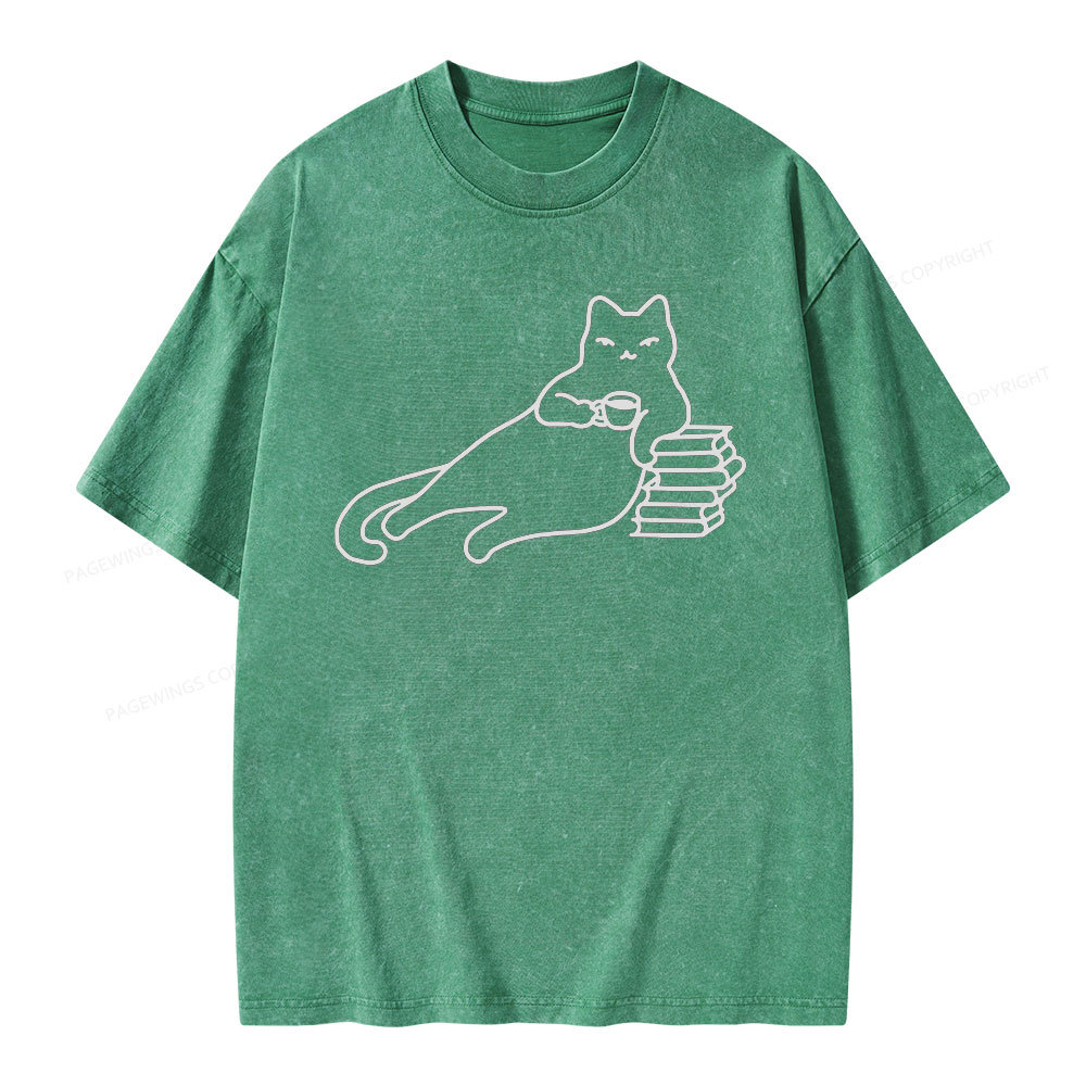 Pagewings Book Lover Shirt For Women Unisex Washed T-shirt