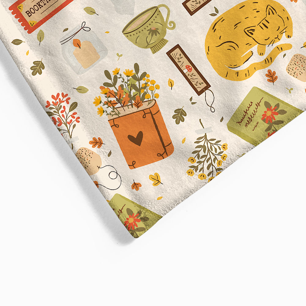 Pagewings Bookish Vibe Flannel Blanket