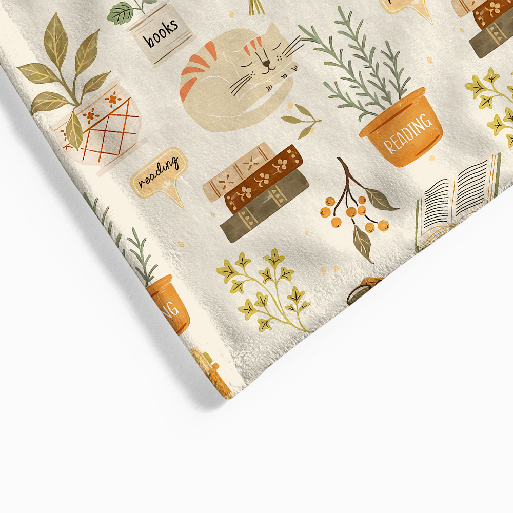 Pagewings Bookish Vibe Flannel Blanket