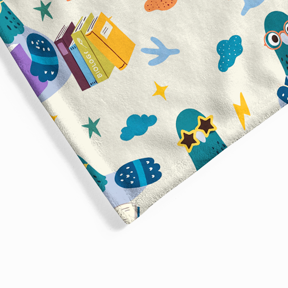 Pagewings Librarian Pigeon Flannel Blanket