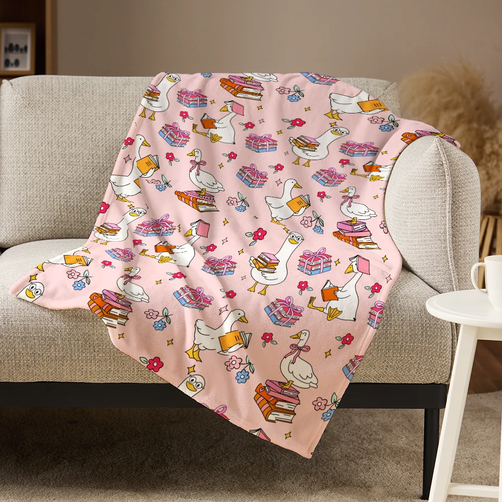 Pagewings Silly Goose Read Flannel Blanket