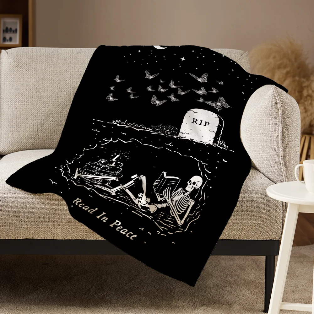 Pagewings Read In Peace Flannel Blanket