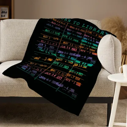 Pagewings Return To Library Read Flannel Blanket