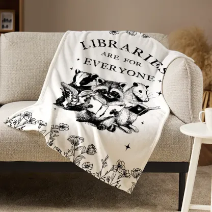 Pagewings Libraries Are For Everyone Read Flannel Blanket