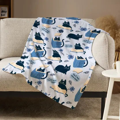 Pagewings You'll Buy More Books Flannel Blanket