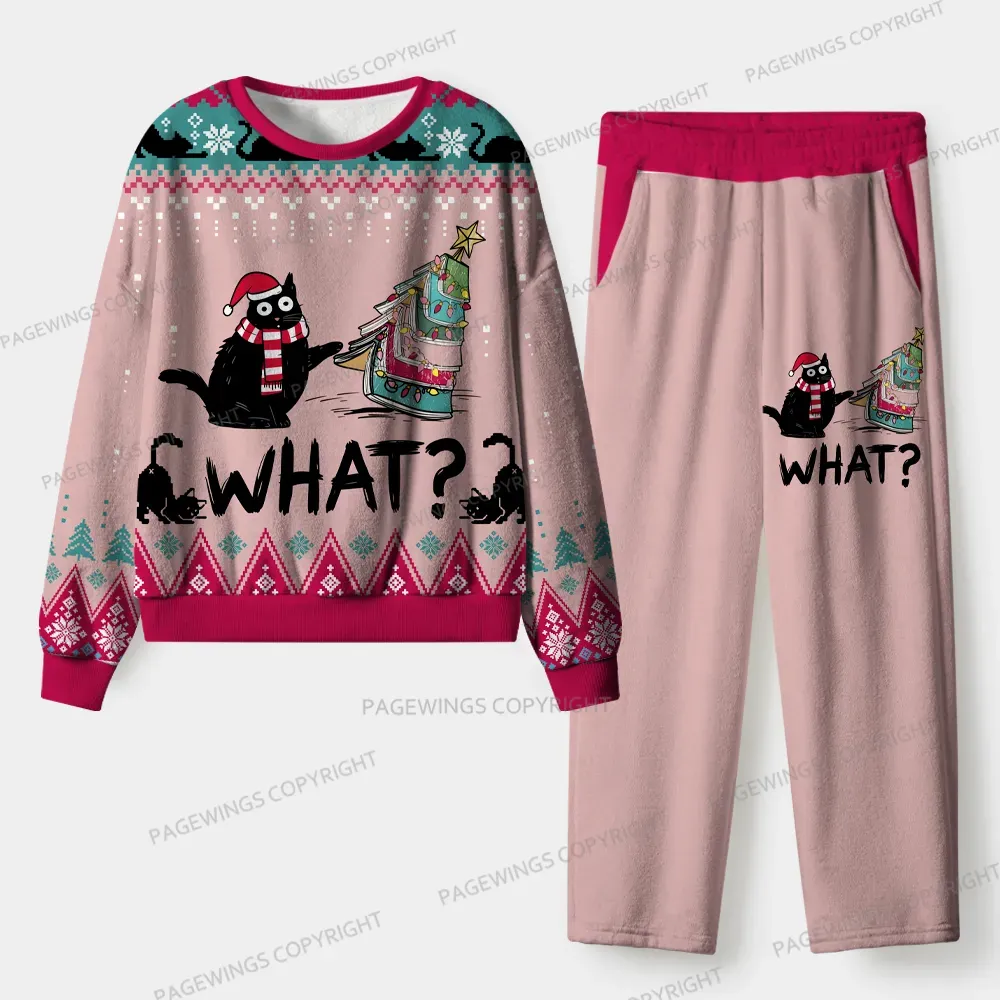 Pagewings What Unisex Flannel Pajama Set