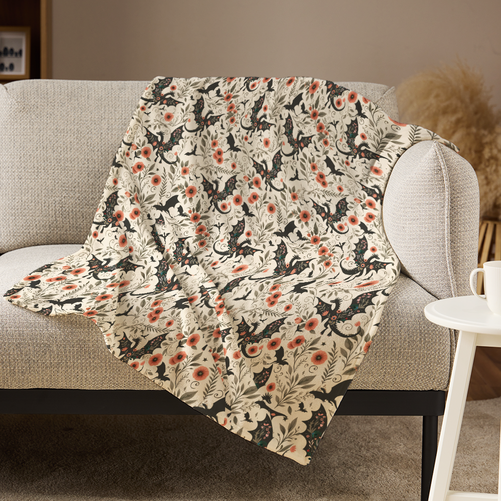 Pagewings Book Dragon Flannel Blanket