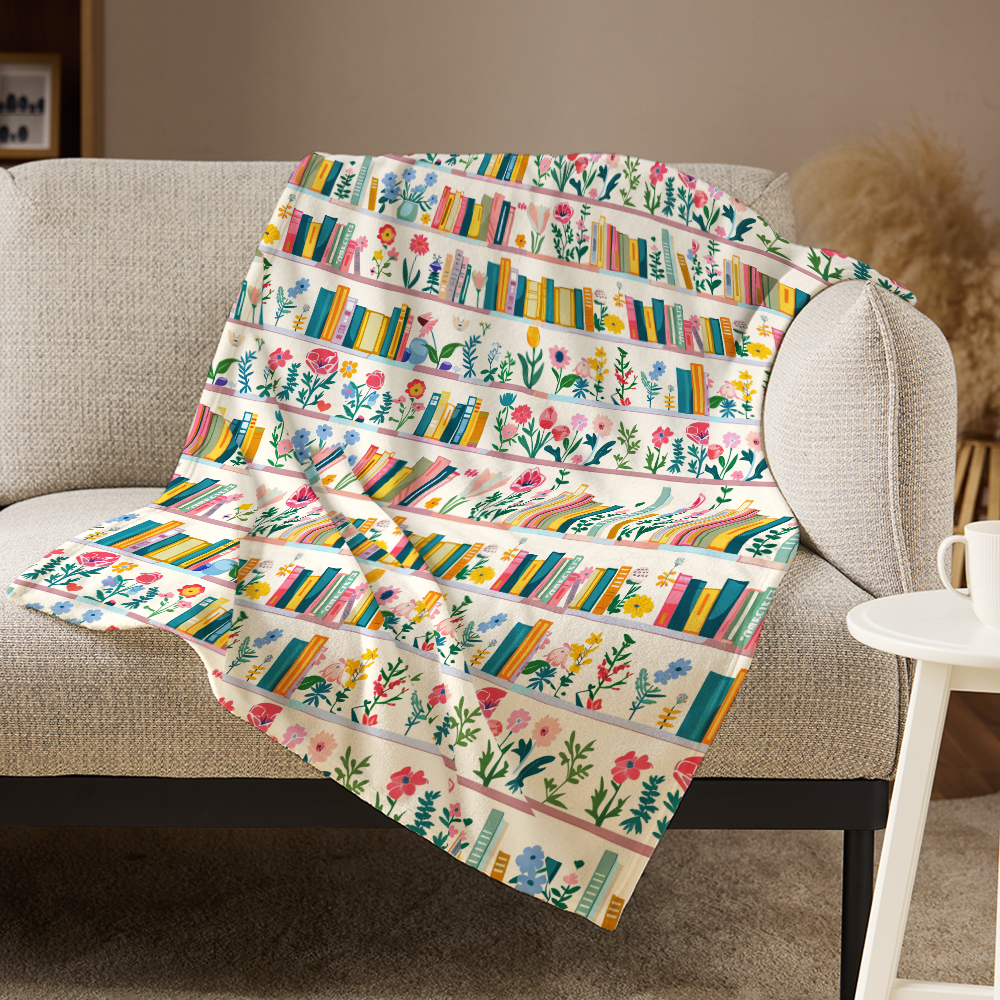 Pagewings Bookish Vibe Flannel Blanket