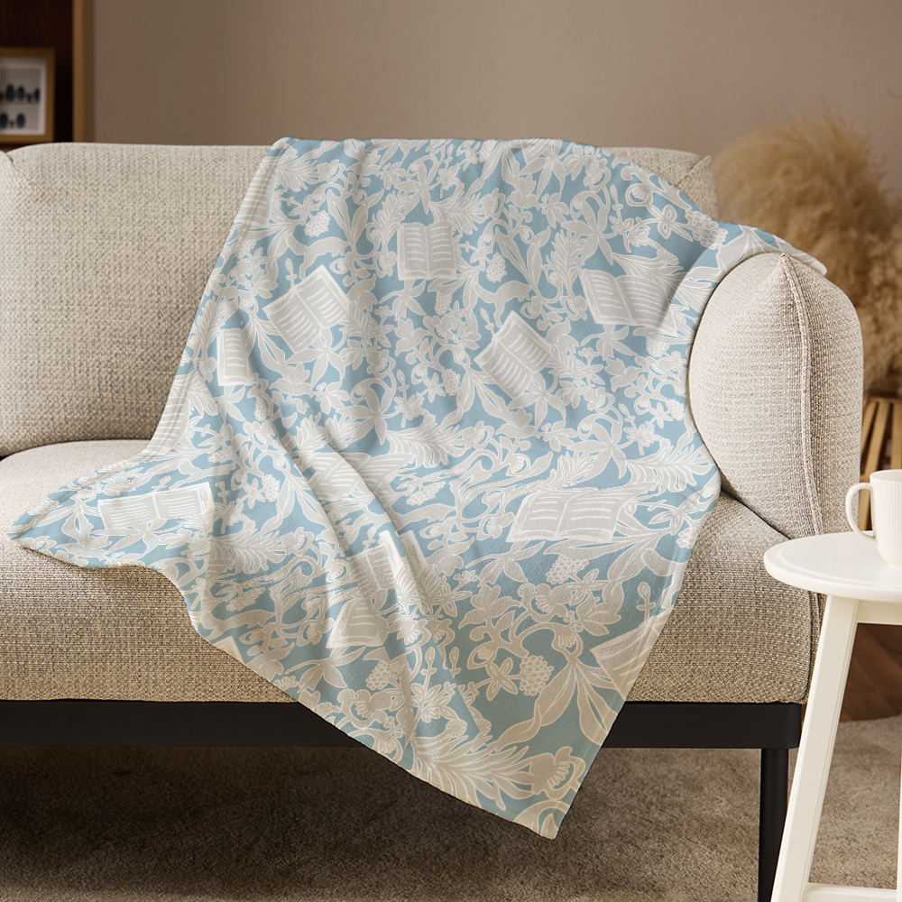 Pagewings Bookish Vibe Flannel Blanket