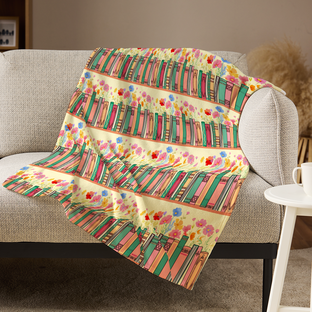 Pagewings Bookish Vibe Flannel Blanket