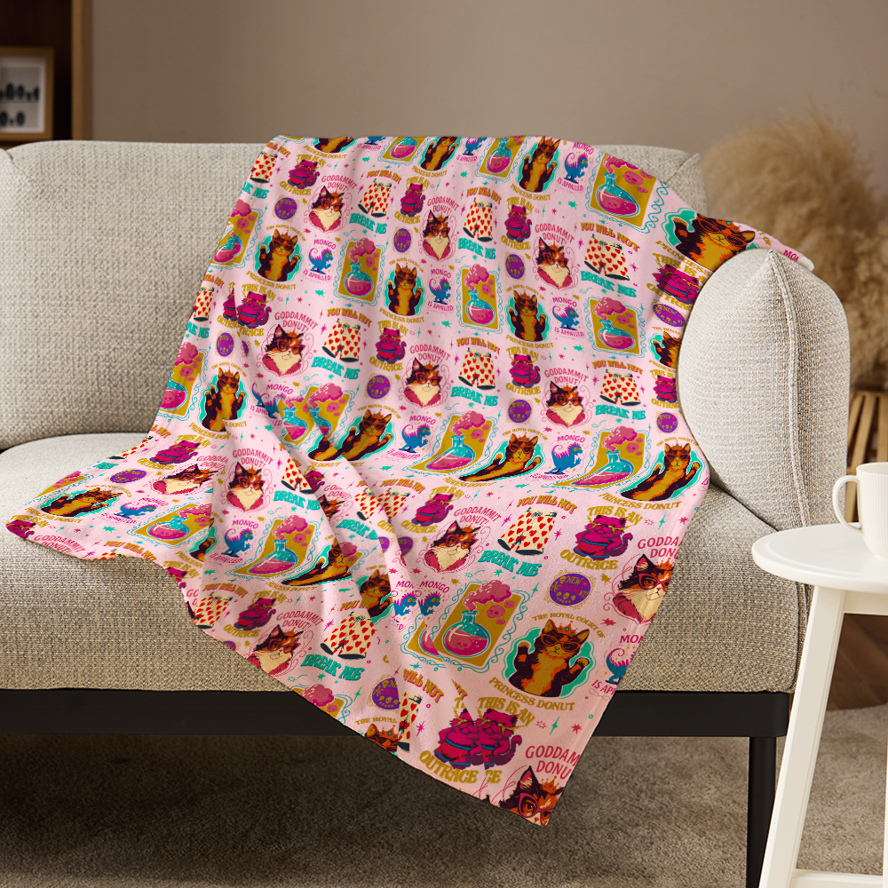 Pagewings Sci Fi Book Lover Flannel Blanket