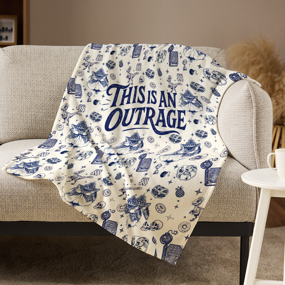 Pagewings Sci Fi Book Lover Flannel Blanket