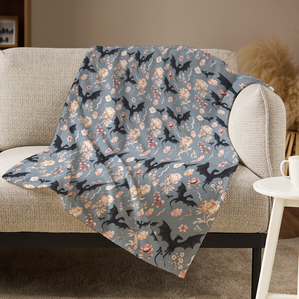 Pagewings Book Dragon Flannel Blanket