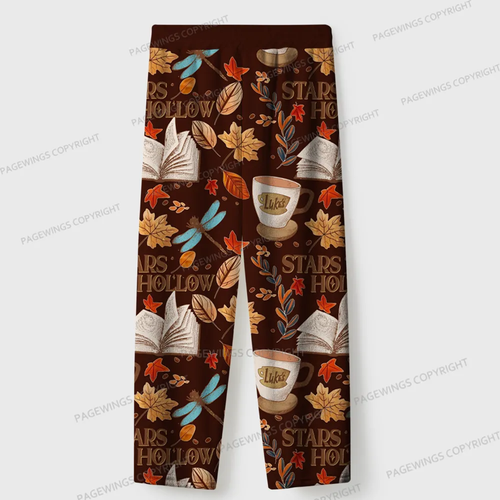 Pagewings Stars Hollow Unisex Flannel Pajama Set