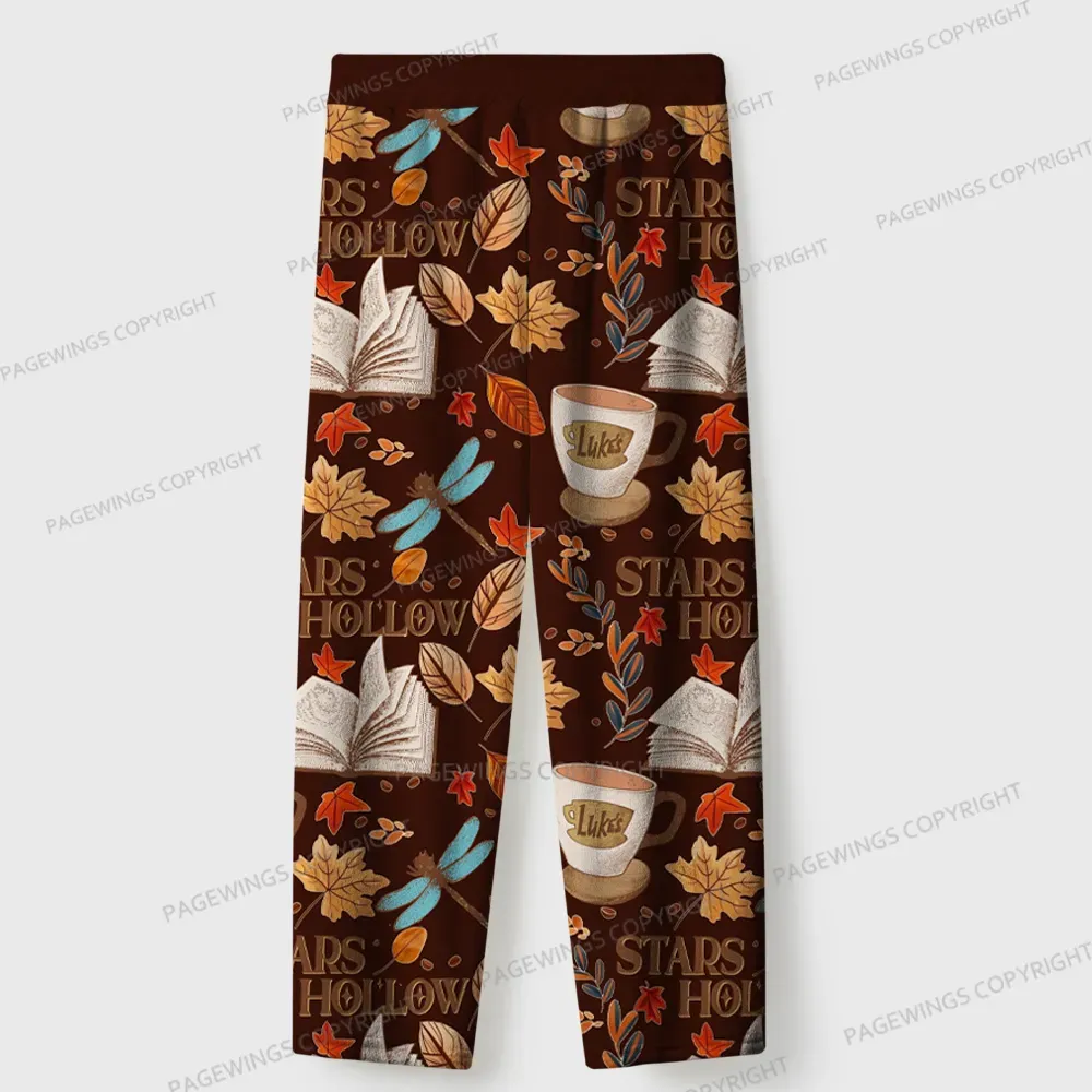 Pagewings Stars Hollow Unisex Flannel Pajama Set