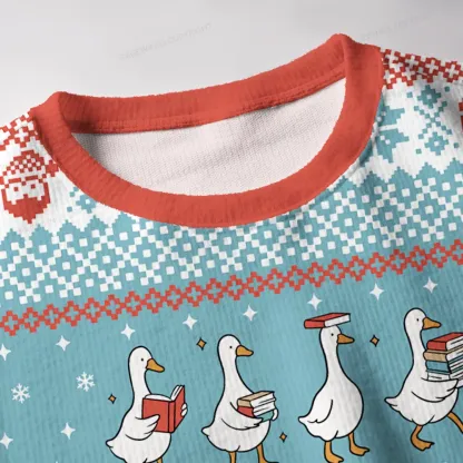 Pagewings Silly Goose Book Club Unisex Ugly Knit Sweatshirt