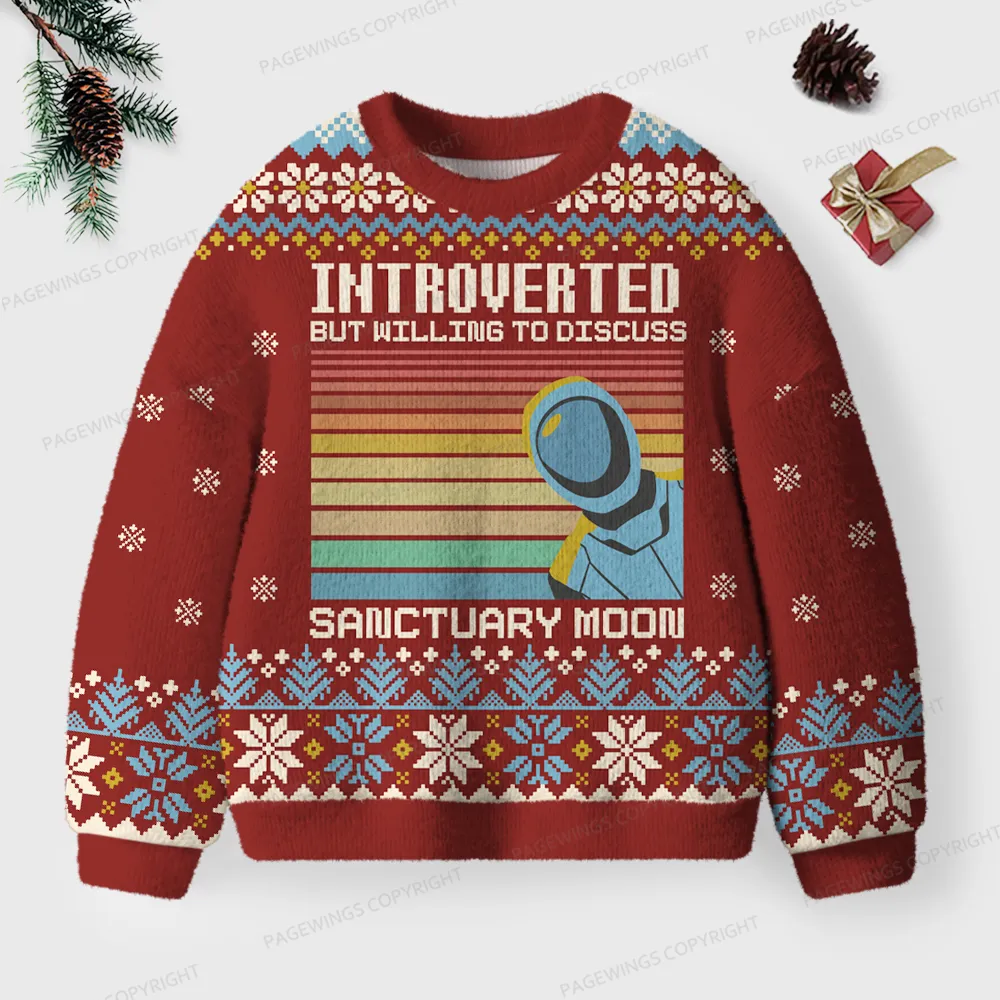 Pagewings To Discuss Sanctuary Moon Unisex Ugly Knit Sweatshirt