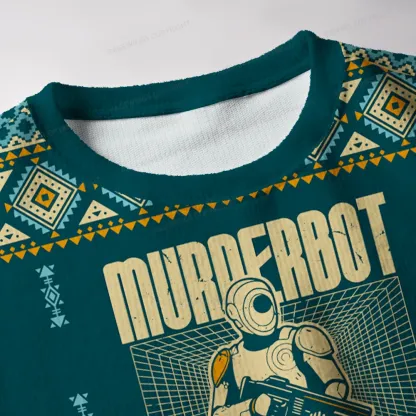 Pagewings Murderbot Unisex Ugly Knit Sweatshirt