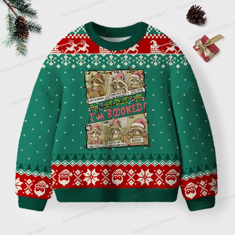 Pagewings I’m Booked Unisex Ugly Knit Sweatshirt