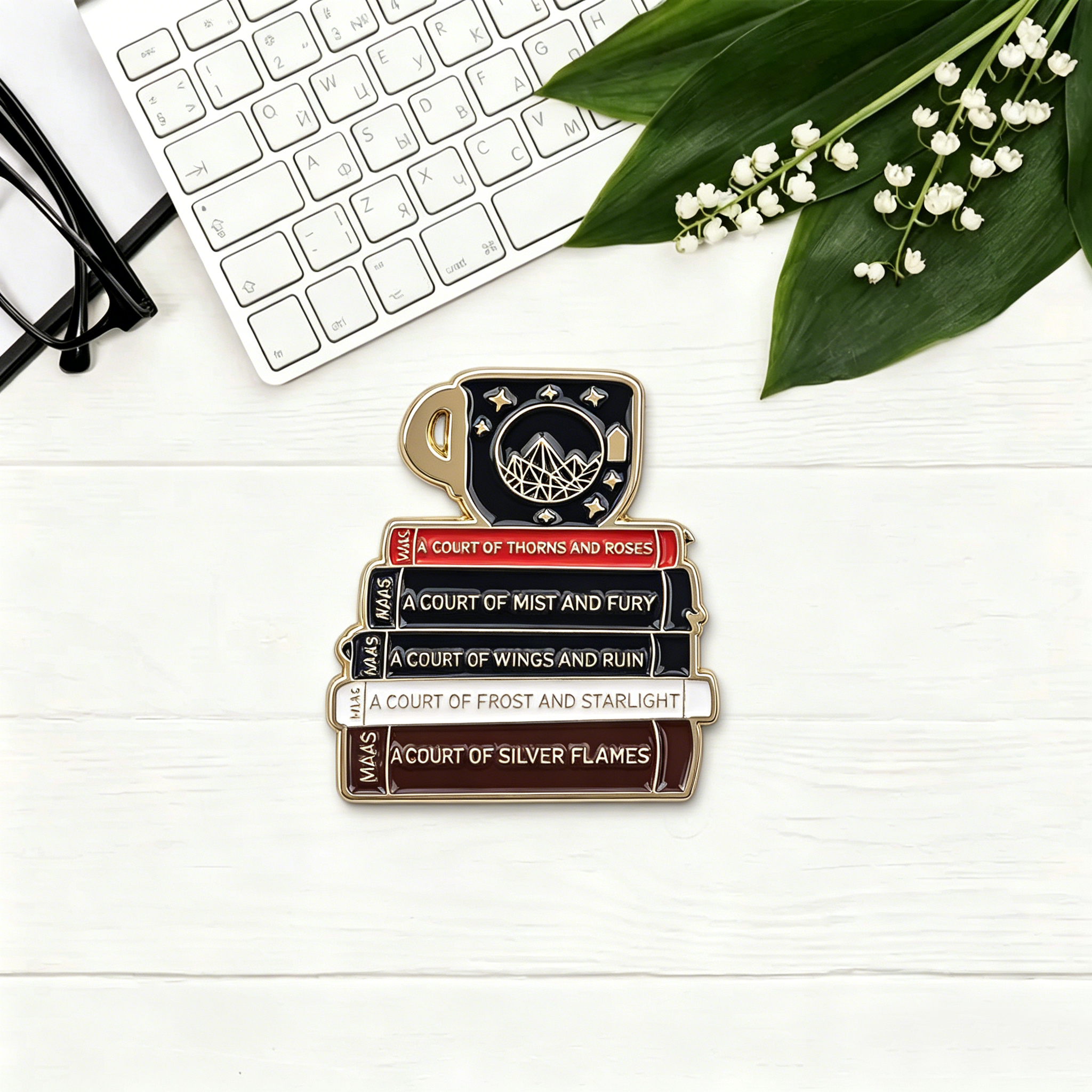 Pagewings Fantasy Novel Lover Enamel Pin Badge