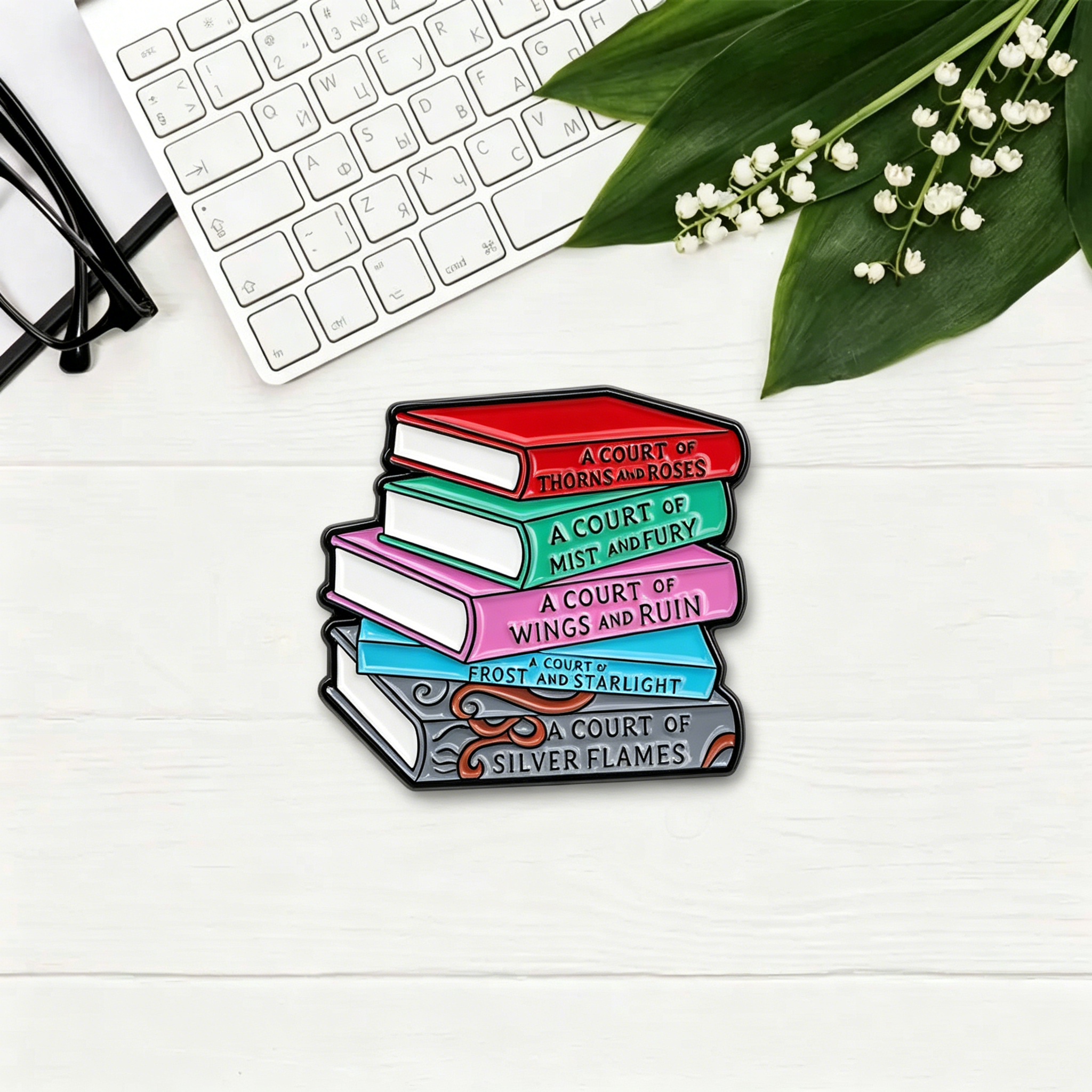 Pagewings Fantasy Novel Lover Enamel Pin Badge