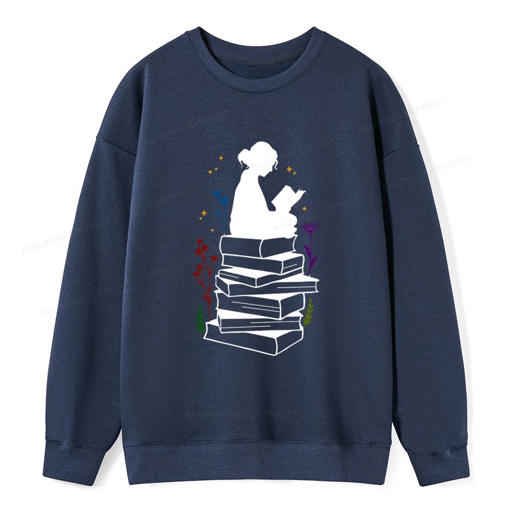 Pagewings Girl Reading Unisex Classic Sweatshirt