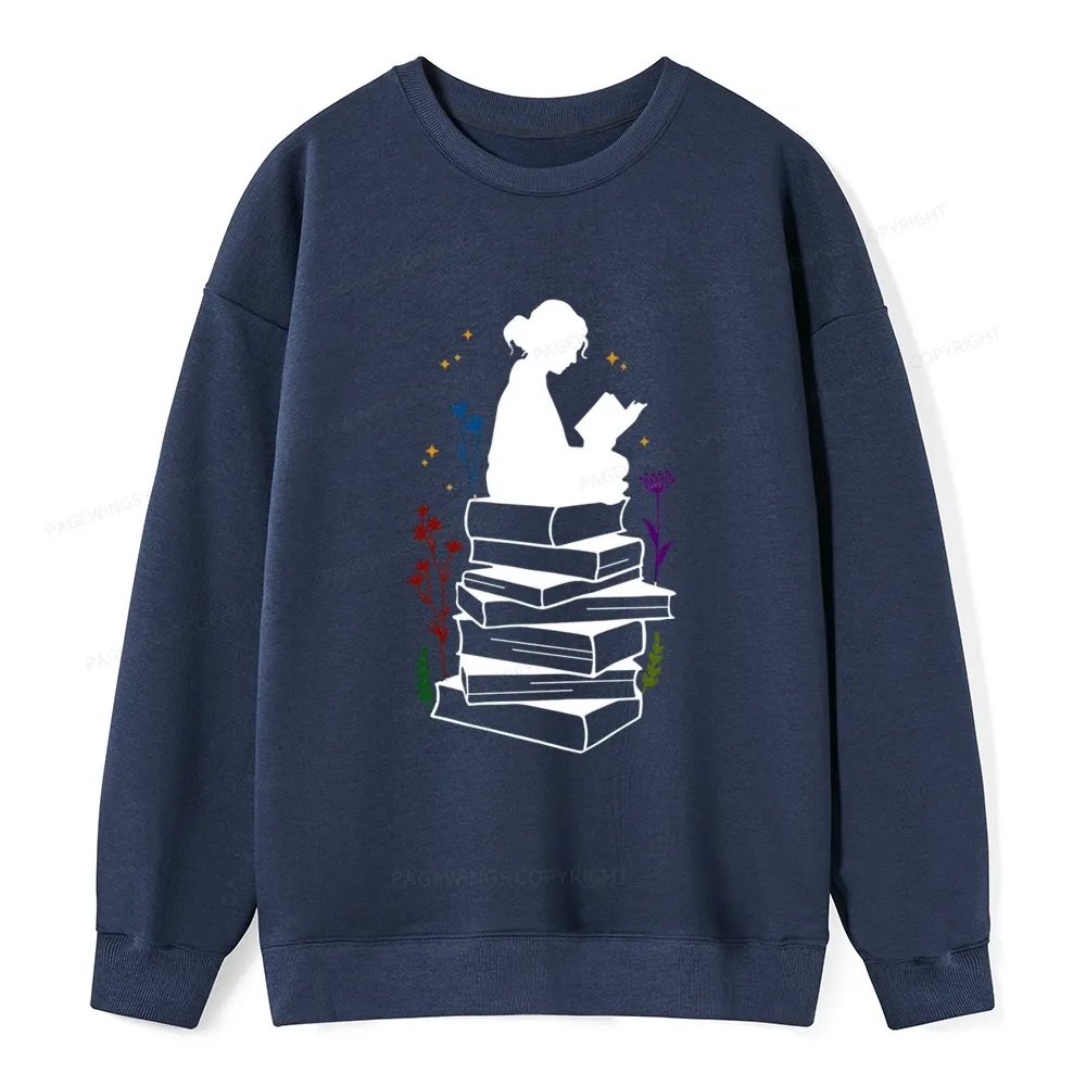 Pagewings Girl Reading Unisex Classic Sweatshirt