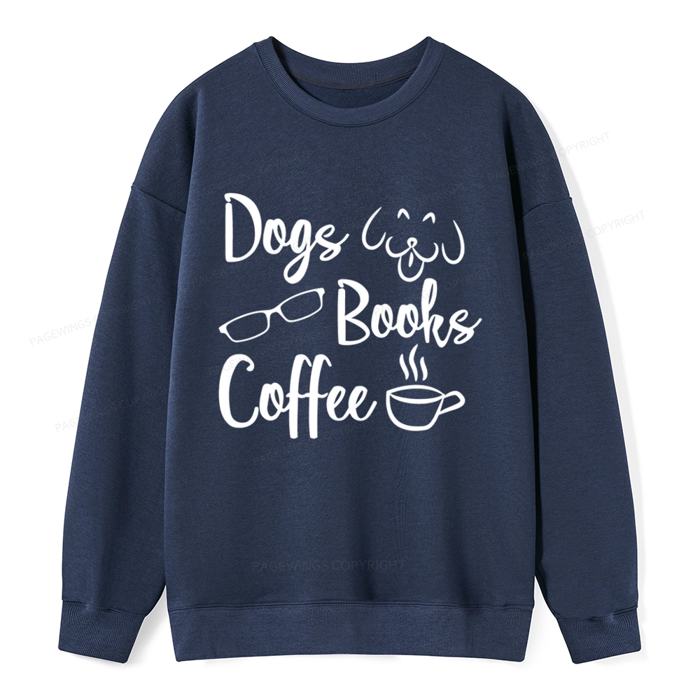 Pagewings Dogs Books Coffee Unisex Classic Sweatshirt