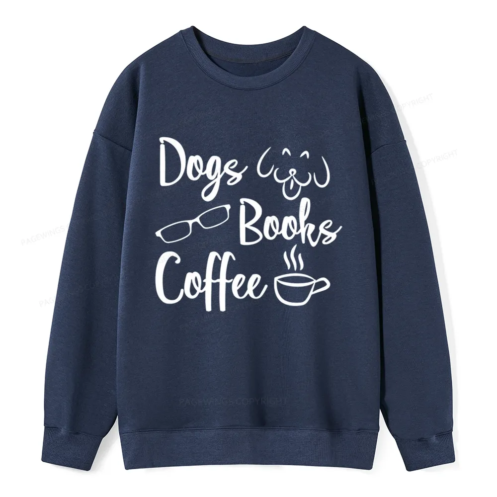 Pagewings Dogs Books Coffee Unisex Classic Sweatshirt