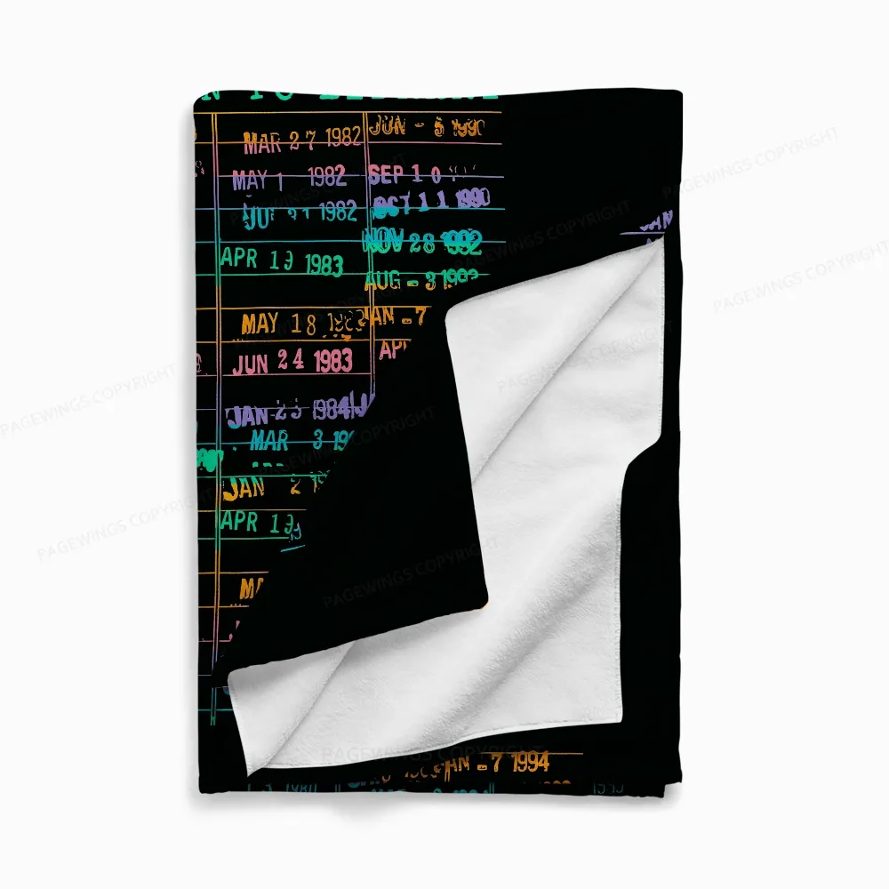 Pagewings Return To Library Read Flannel Blanket
